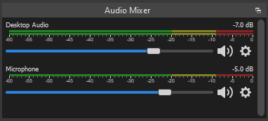 obs studio audio mixer