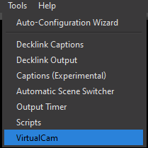 OBS Studio virtualcam plugin
